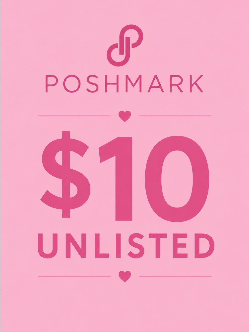 Poshmark $10 Unlisted Pink Sign